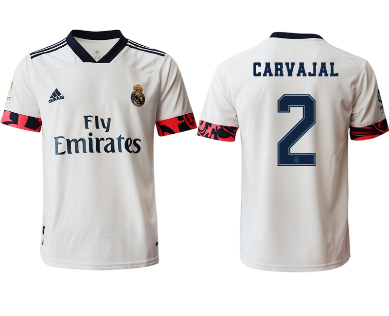 Men 2020-2021 club Real Madrid home aaa version #2 white Soccer Jerseys2->real madrid jersey->Soccer Club Jersey